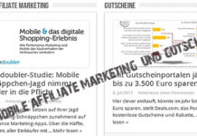 Neue Themen-Kategorien Mobile und Gutscheine