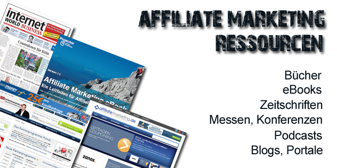 Übersicht der wichtigen Affiliate-Ressourcen