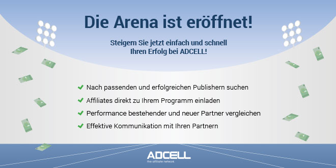 ADCELL launcht Affiliate Arena zur einfachen Partnersuche