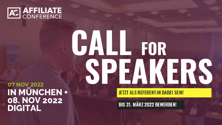 Call for Speakers für die Affiliate Conference 2022